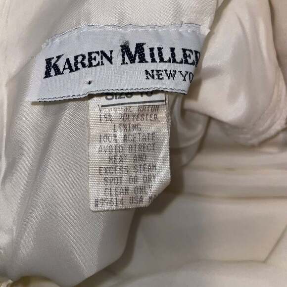 Karen Miller New York Cream Crocheted Lace Formal Dress - Picture 3 of 5